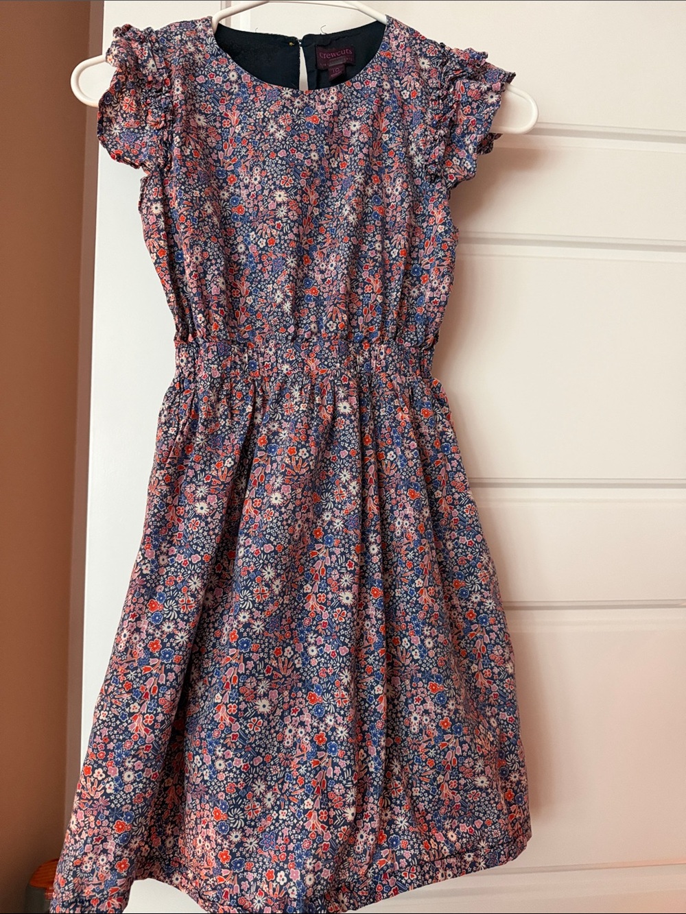 J. Crew Girls' Navy Blue Floral Casual Dress